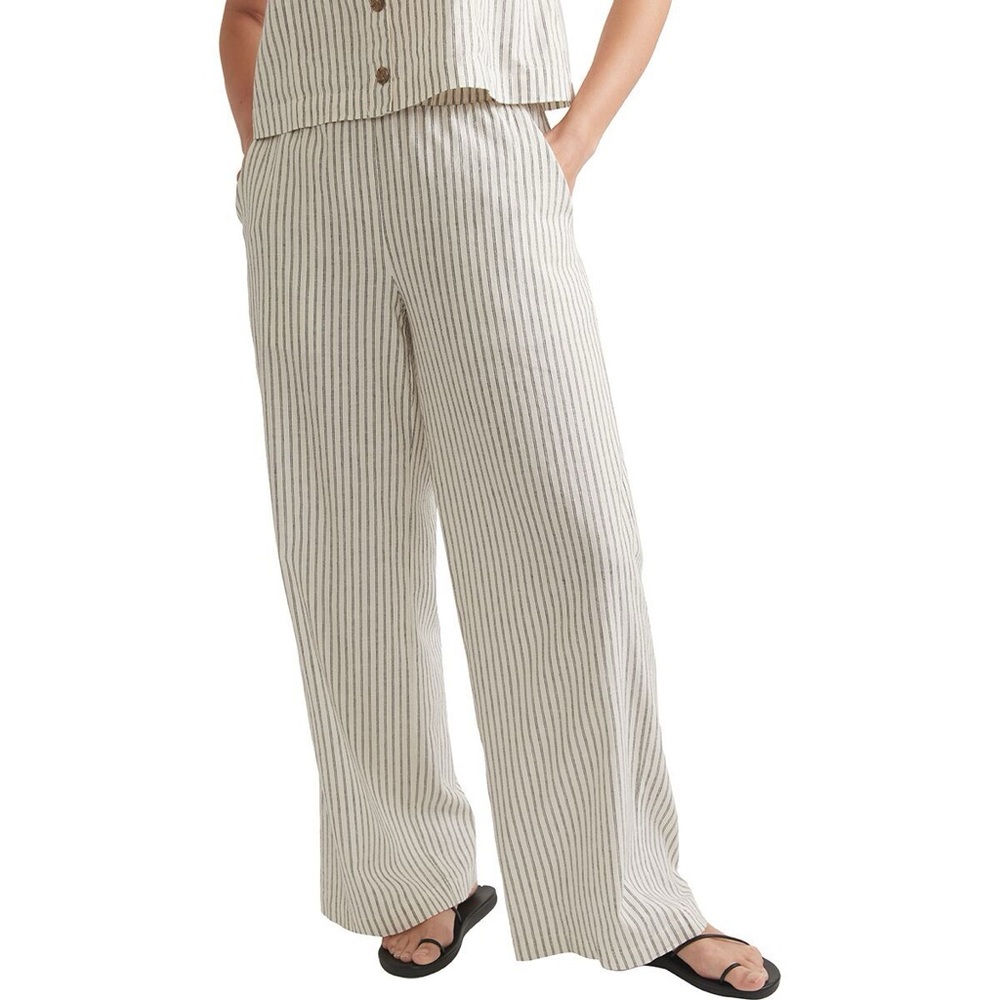 Marine layer blue and white striped hemp trouser pants size large